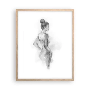 Pôster com moldura de carvalho claro - Linda como uma pintura - 40x50 cm