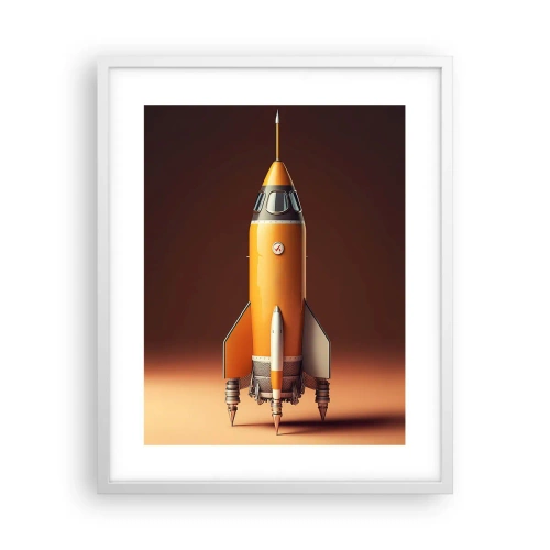 Pôster em moldura branca - Tudo começa com um sonho - 40x50 cm