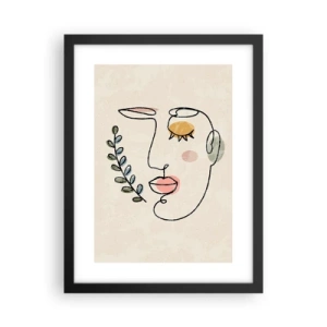 Pôster com moldura preta - Paz encontrada - 30x40 cm