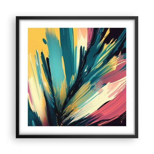 Pôster com moldura preta - Composição – uma explosão de alegria - 50x50 cm