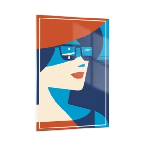 Quadro em vidro - Viagem de férias - 50x70 cm