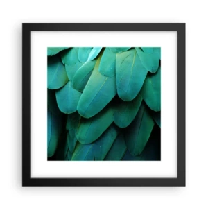 Pôster com moldura preta - Precisão de papagaio - 30x30 cm
