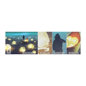 Amostra de papel de parede Premium Canvas - Coisas com as quais os filósofos nunca sonharam - Abstração, Fantasia, Barco - 100x30 cm