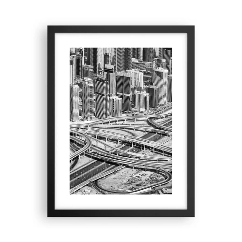 Pôster com moldura preta - Dubai – uma cidade impossível - 30x40 cm