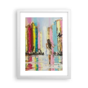 Pôster em moldura branca - Segue-me - 30x40 cm