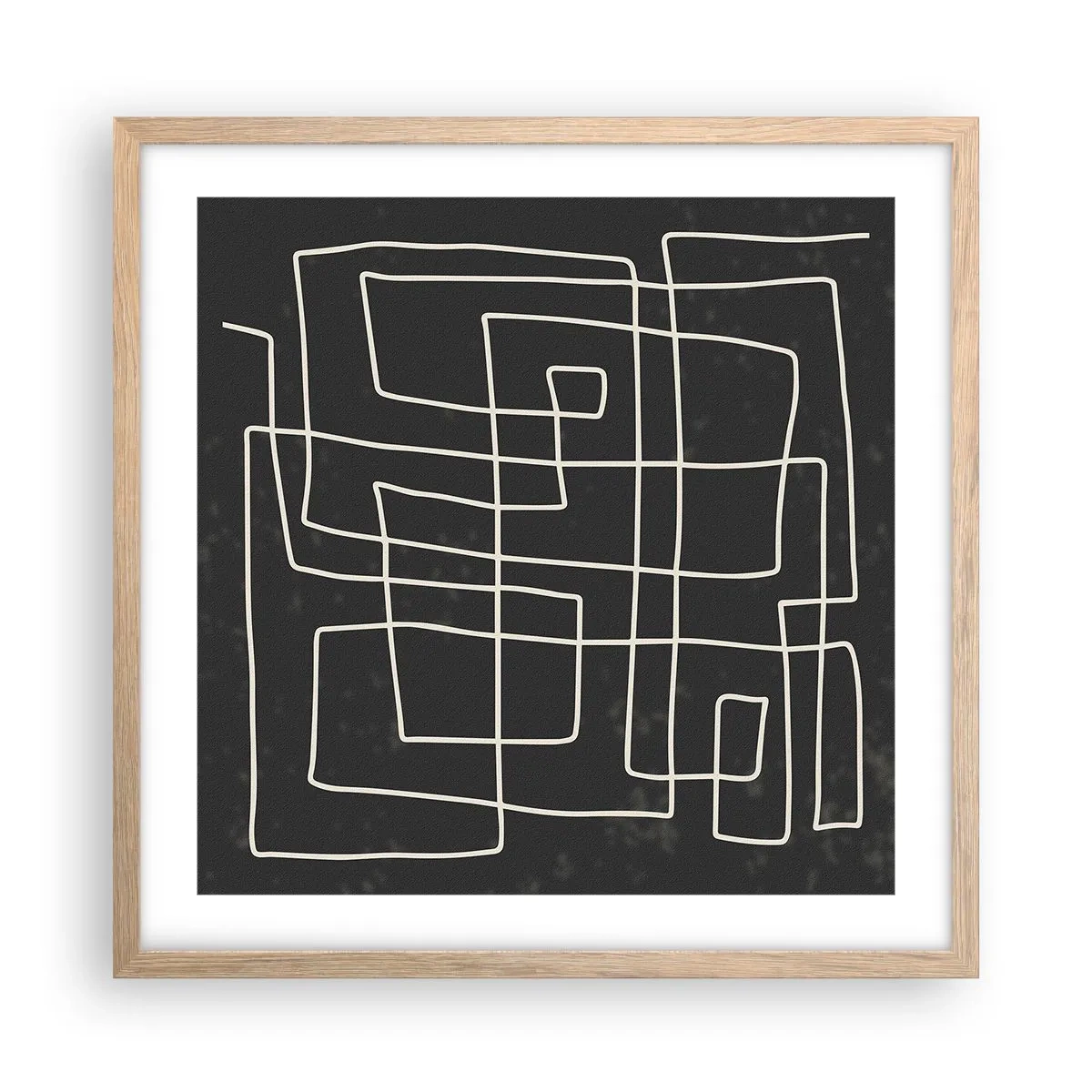 Pôster com moldura de carvalho claro - Não é tão simples - 50x50 cm