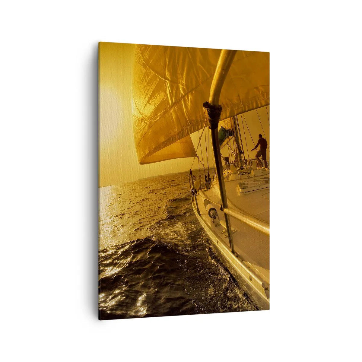 Quadro em tela - Noite dourada depois de um dia multicolorido - 70x100 cm