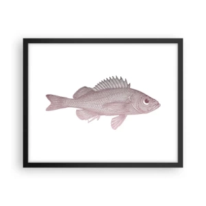 Pôster com moldura preta - Peixe de olhos grandes - 50x40 cm