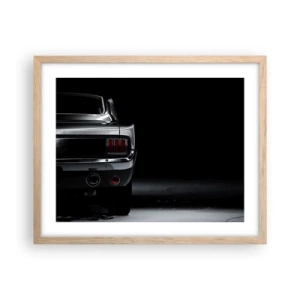 Pôster com moldura de carvalho claro - O charme do clássico - 50x40 cm