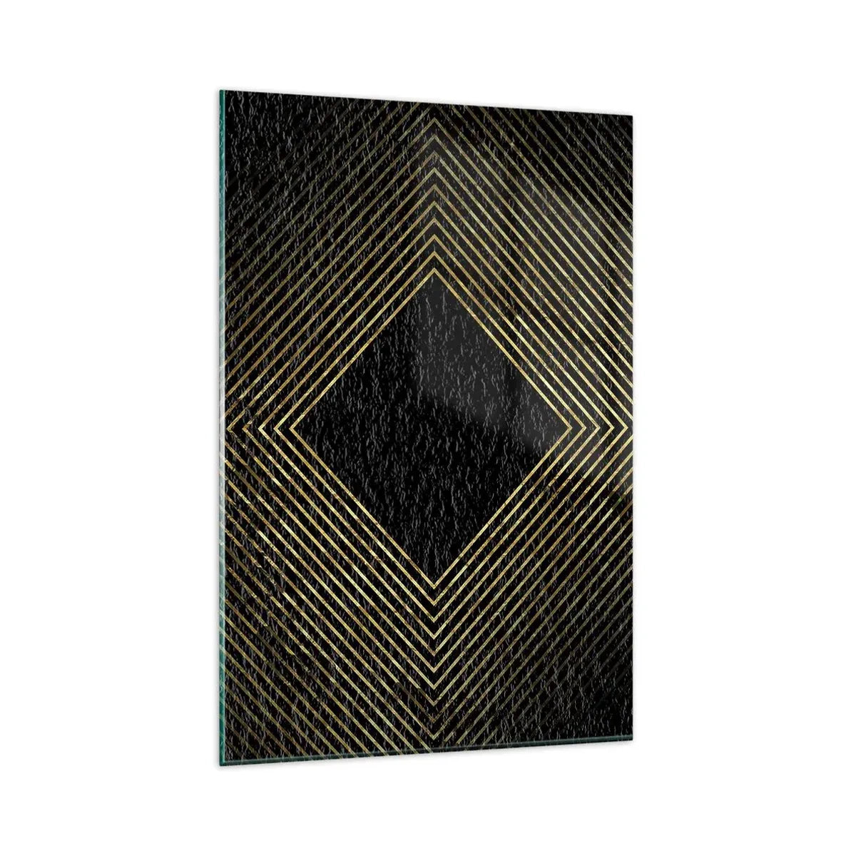Quadro em vidro - Geometria em estilo glamoroso - 80x120 cm