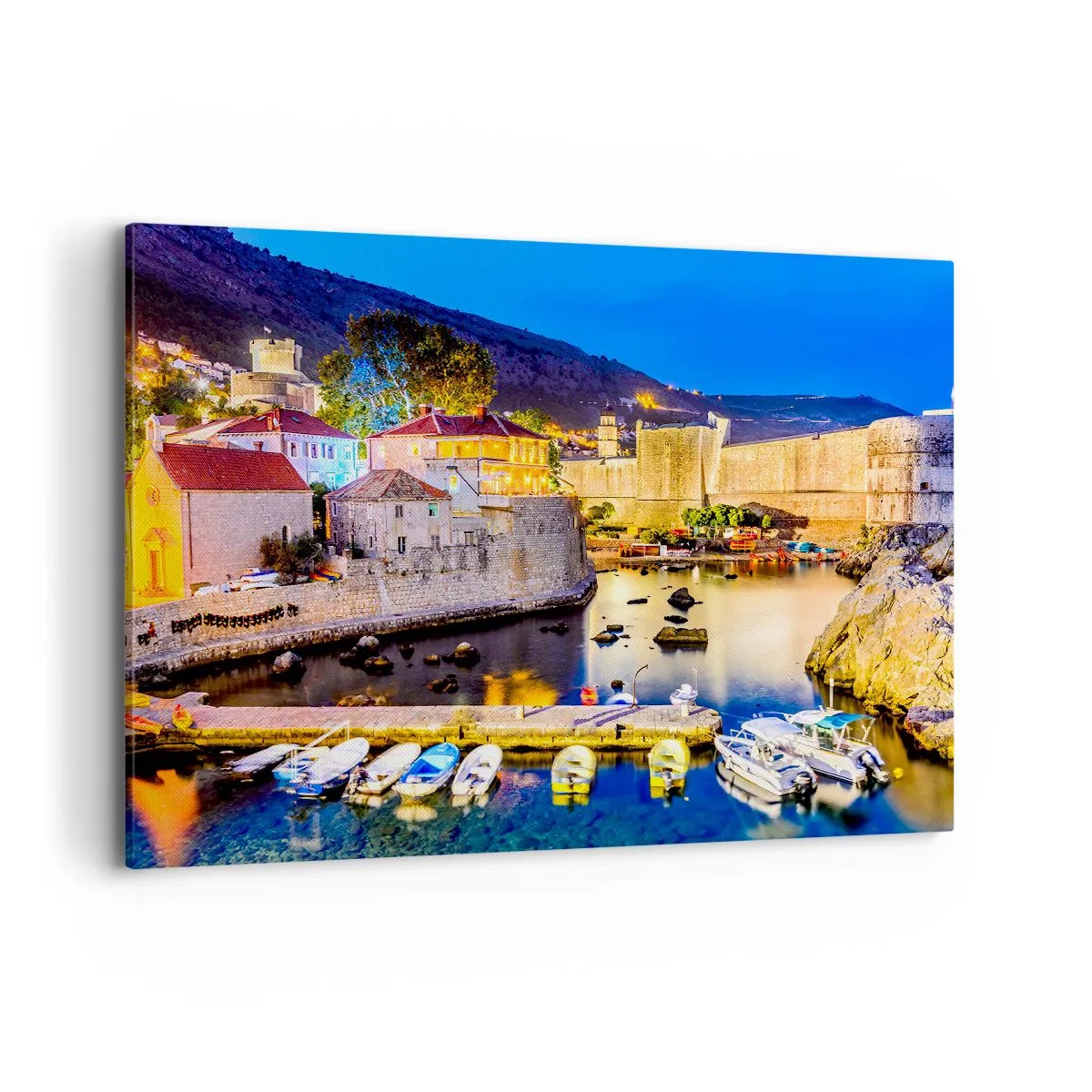 Quadro em tela - Uma noite bem iluminada no Adriático - 100x70 cm