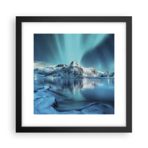 Pôster com moldura preta - Noite de Luz - 30x30 cm