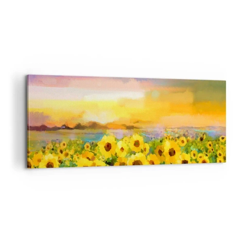 Quadro em tela - O próprio sol desceu à terra - 100x40 cm