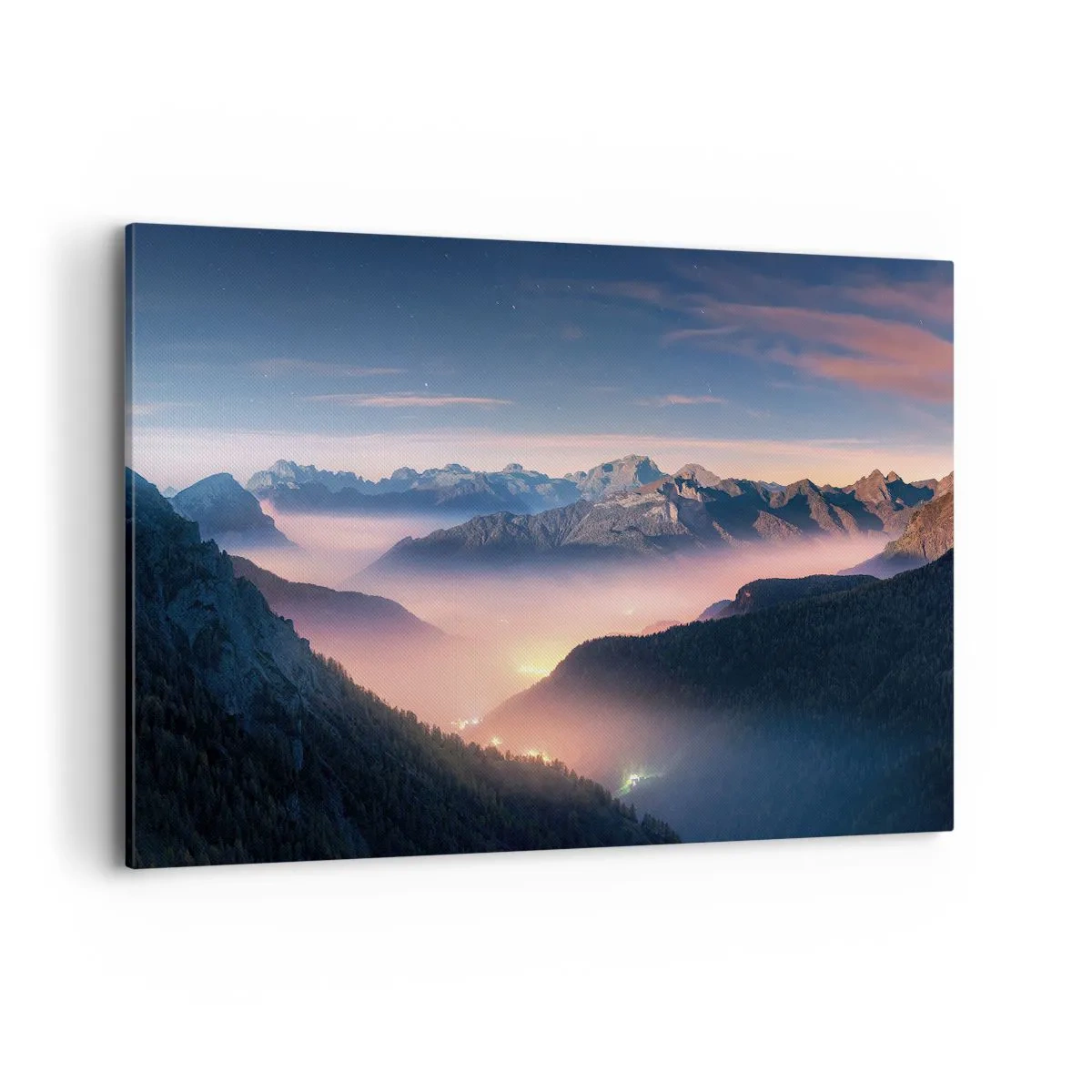 Quadro em tela - Luz nos vales - 120x80 cm