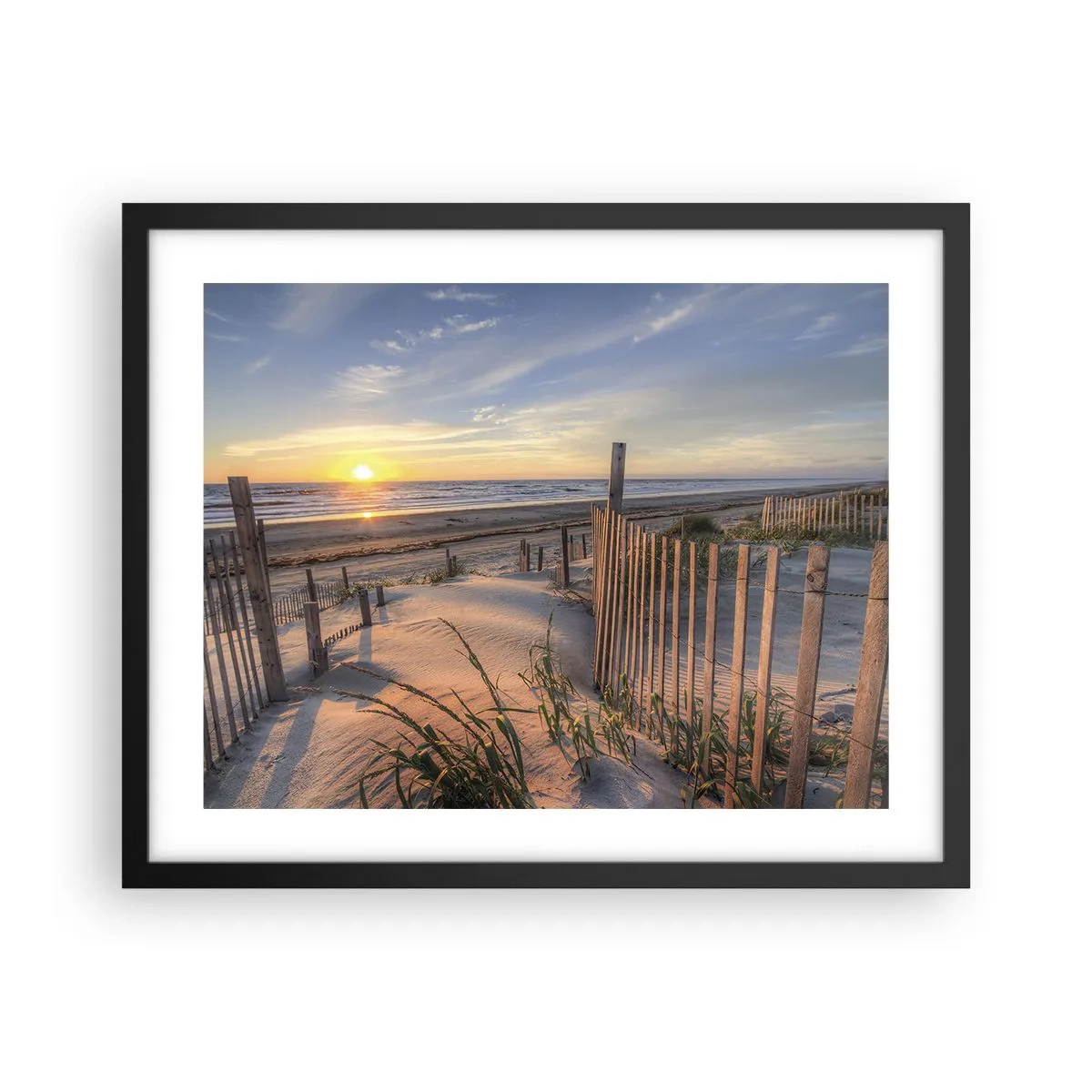 Pôster com moldura preta - Brilho e sombra do vento - 50x40 cm