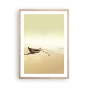 Pôster com moldura de carvalho claro - Memória dos mares do sul - 50x70 cm