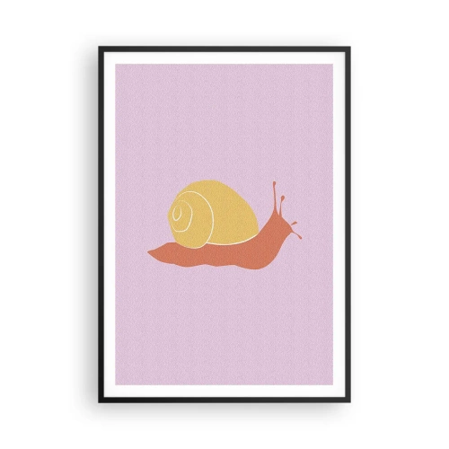 Pôster com moldura preta - Não há pressa - 70x100 cm