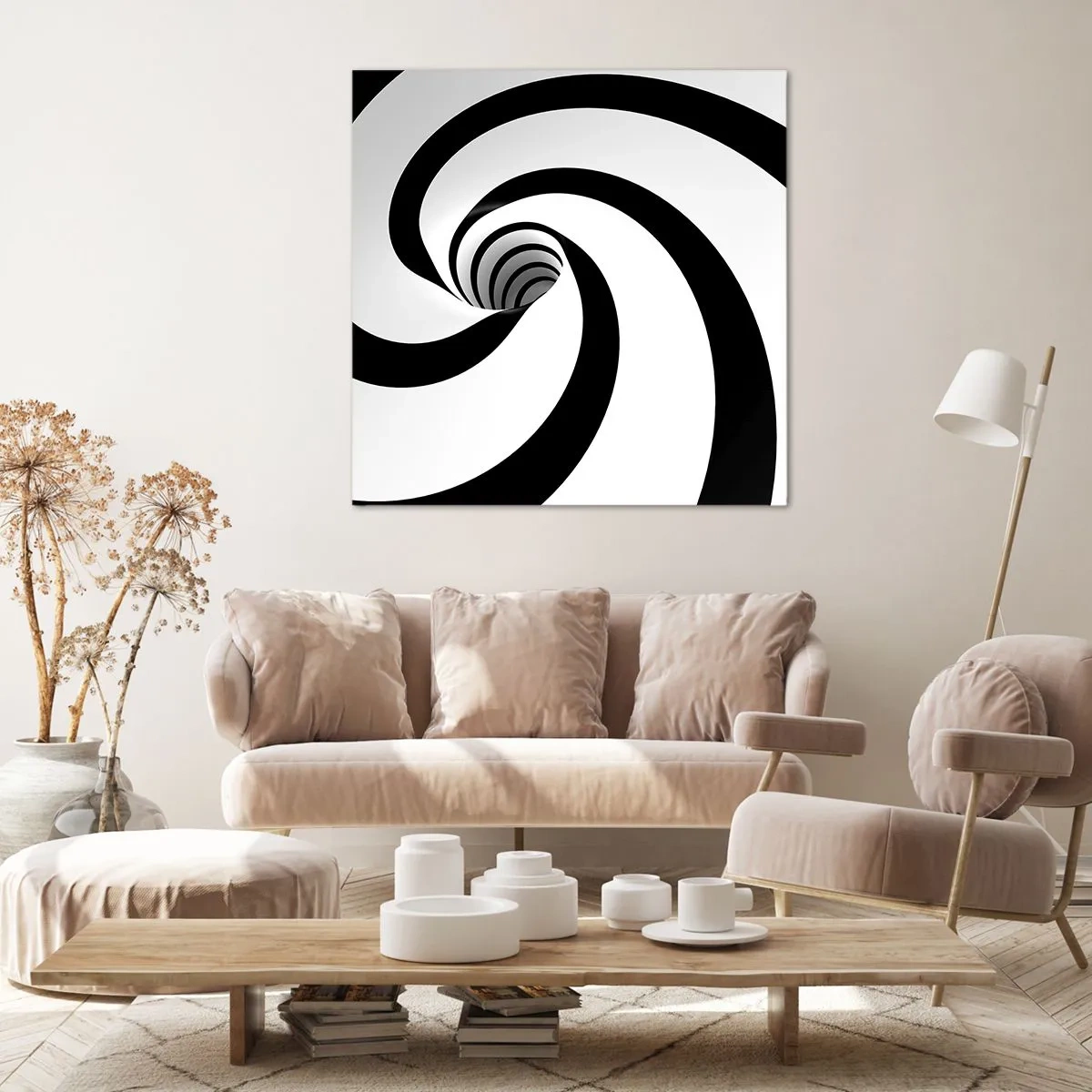 Quadro em tela - Deixar levar-se pelo vórtice - 60x60 cm