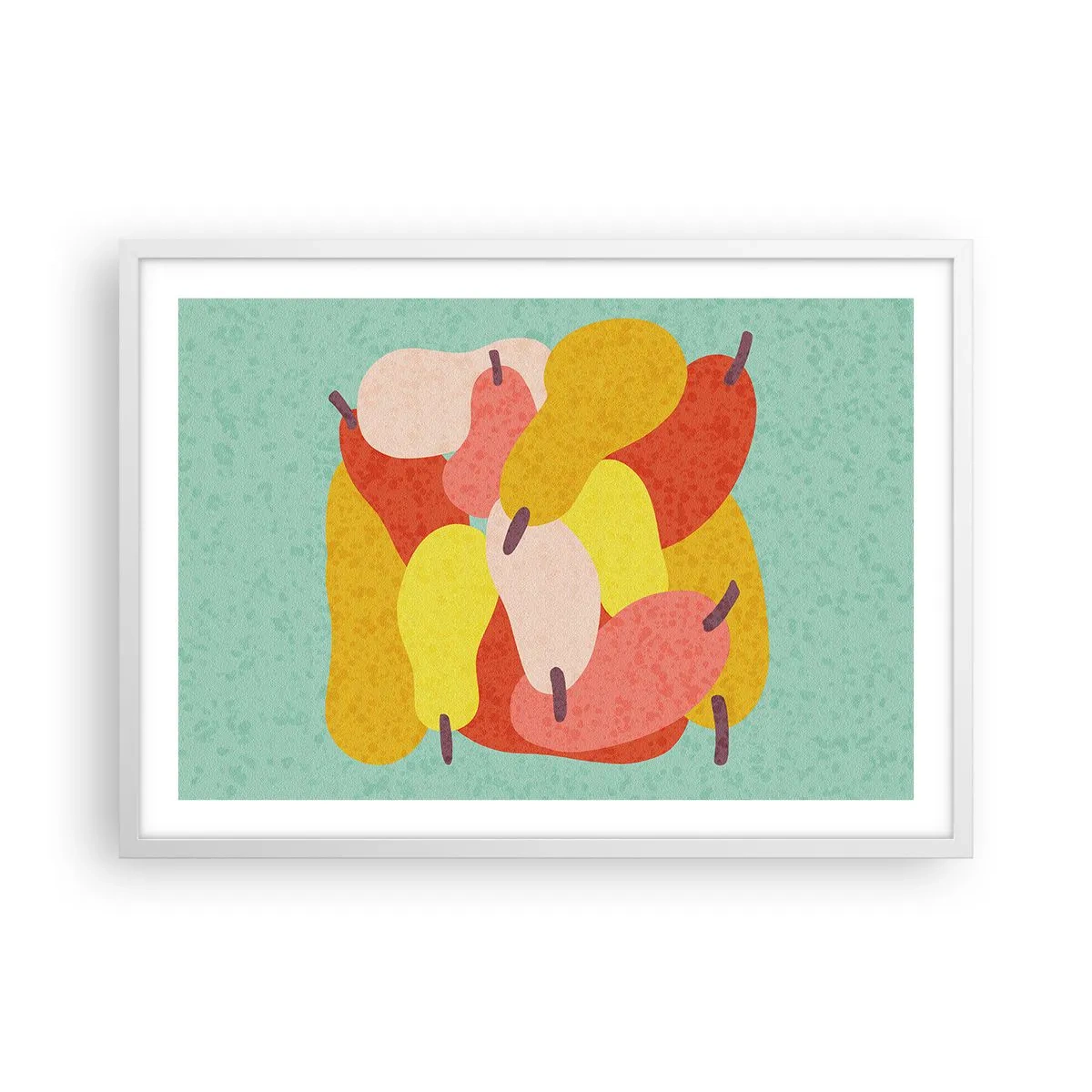 Pôster em moldura branca - Experimente o sol de verão - 70x50 cm