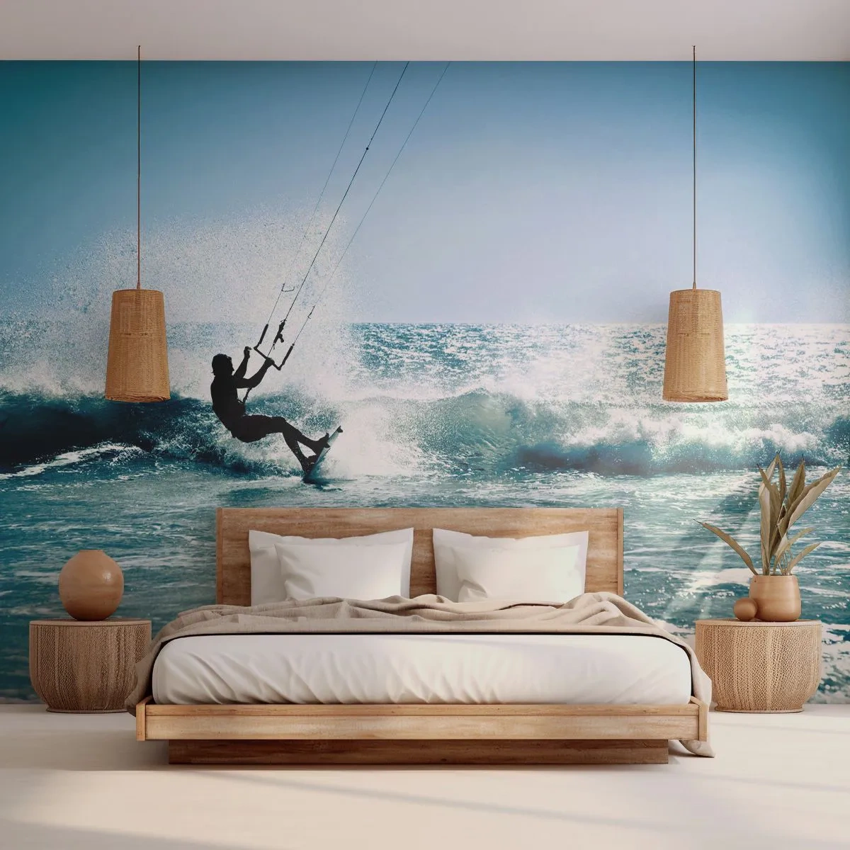 Papel de Parede Premium Sand - Deixe-se levar - Esporte, Kitesurf, Mar - 400x280 cm