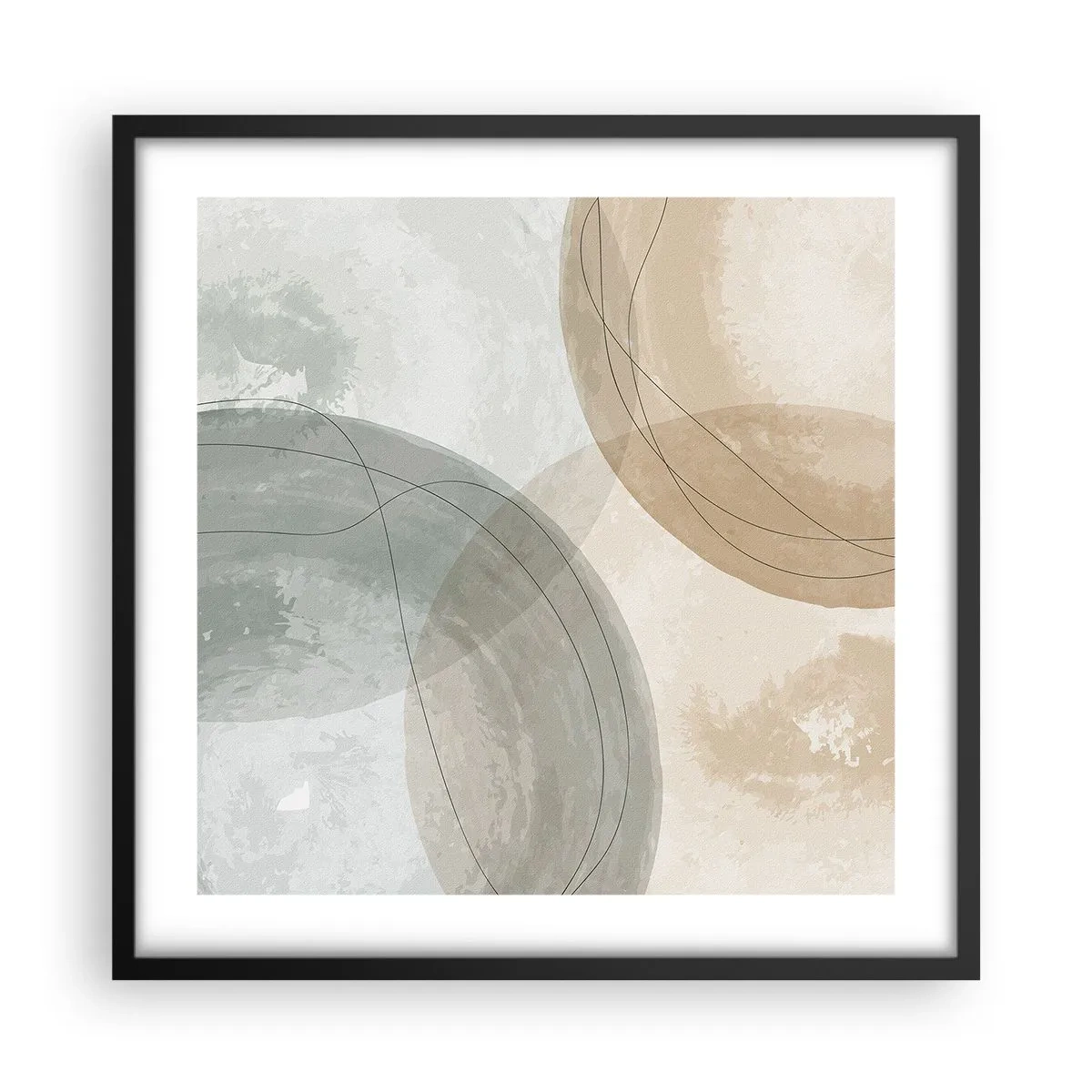 Pôster com moldura preta - Difusão de Mundos - 50x50 cm