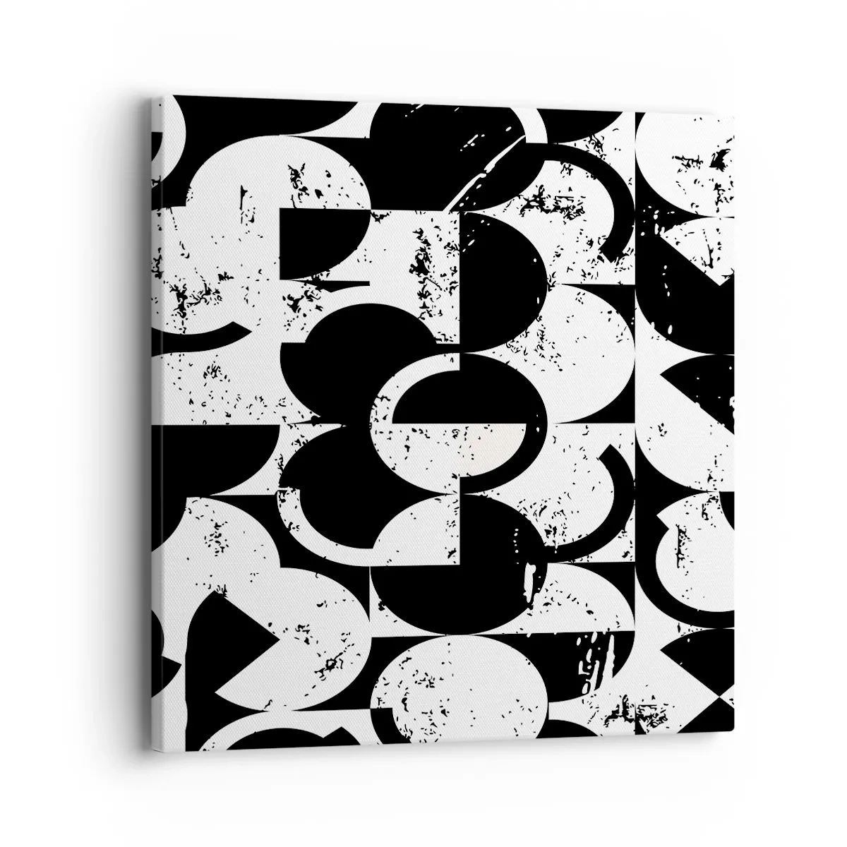 Quadro em tela - O branco é branco e o preto é preto - 40x40 cm