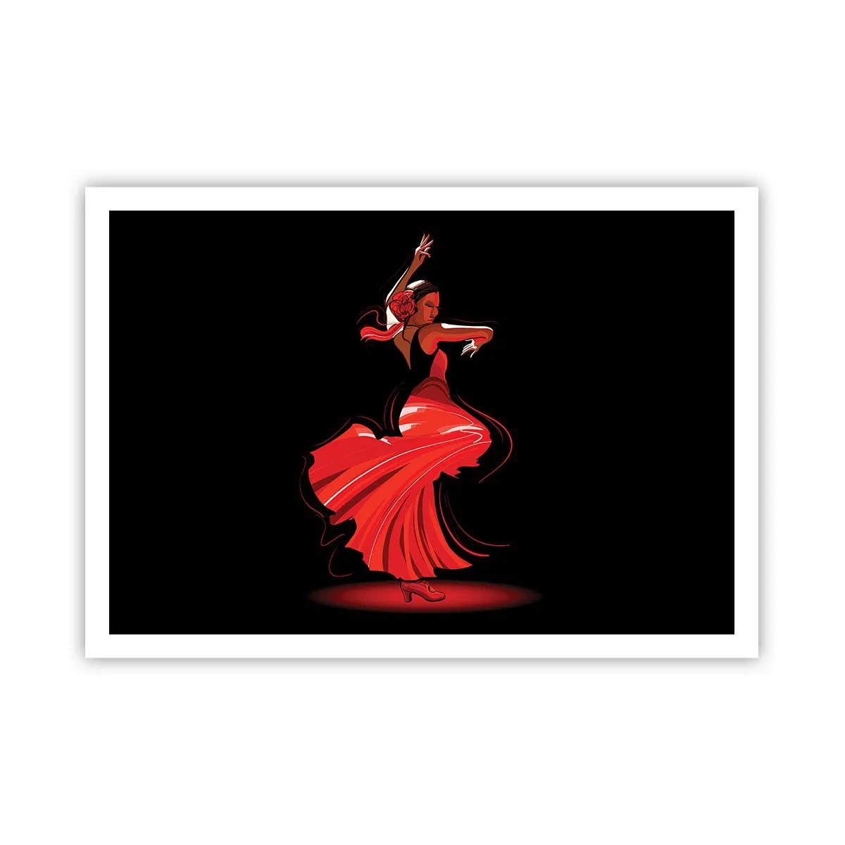 Pôster - O espírito ardente do flamenco - 100x70 cm