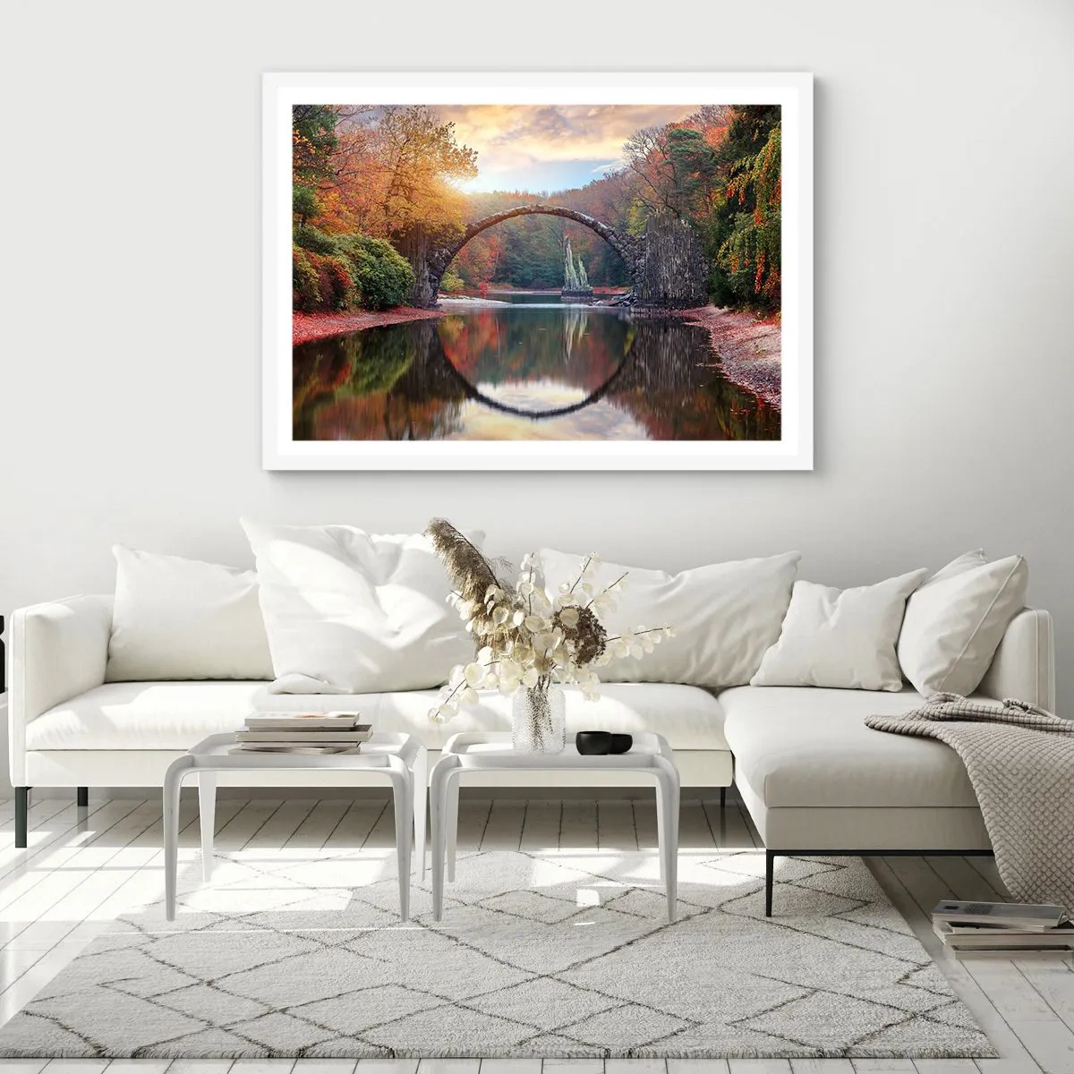 Pôster em moldura branca - Do outro lado do espelho - 100x70 cm