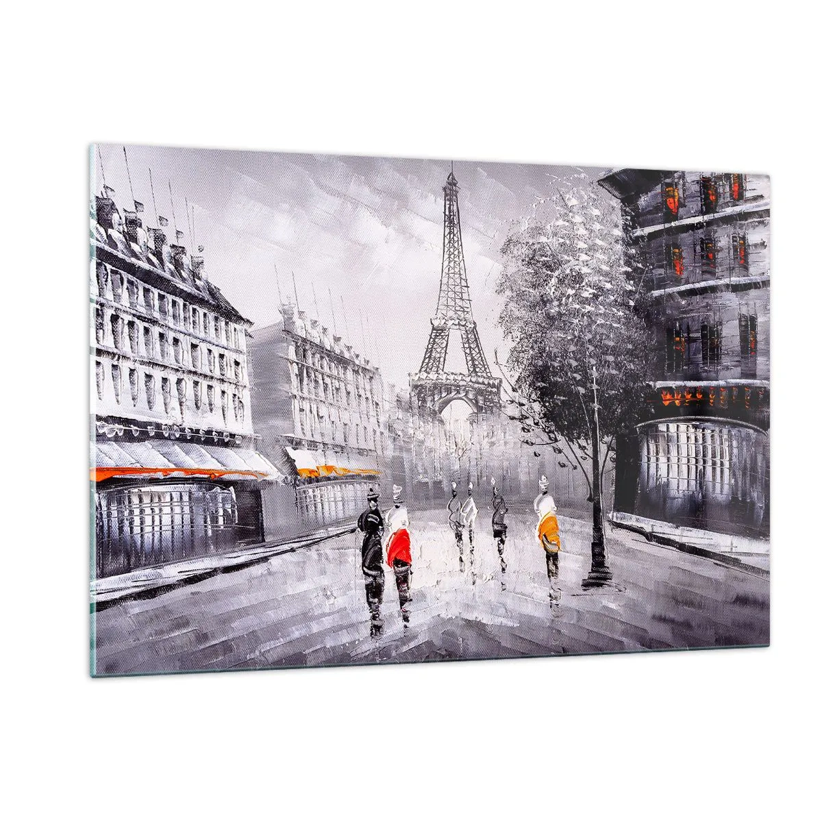 Quadro em vidro - Passeio em Paris - 120x80 cm