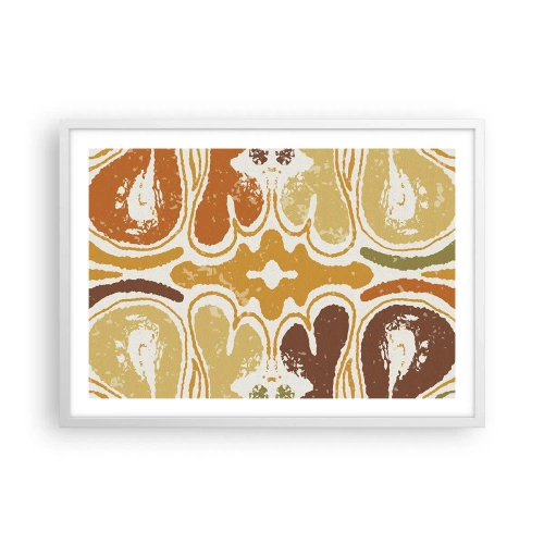 Pôster em moldura branca - Abstração sentimental - 70x50 cm