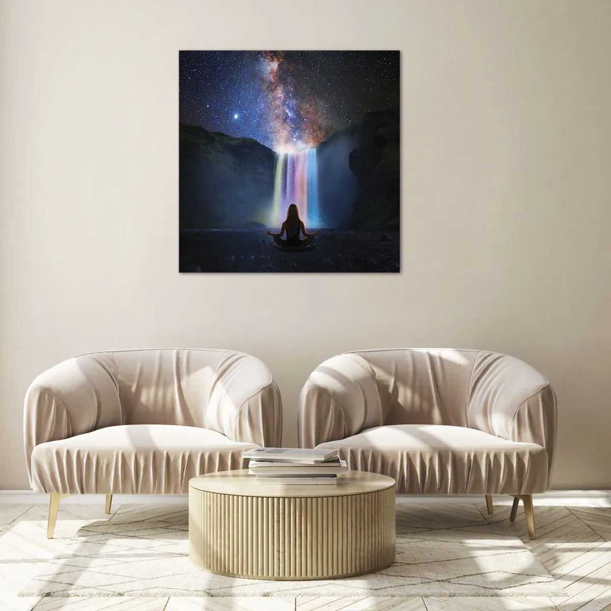 Quadro em vidro - Harmonia absoluta - 60x60 cm