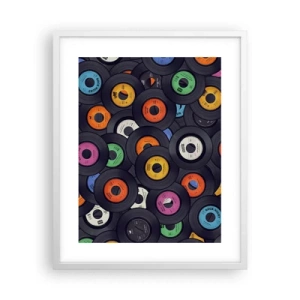 Pôster em moldura branca - Cores dos clássicos - 40x50 cm