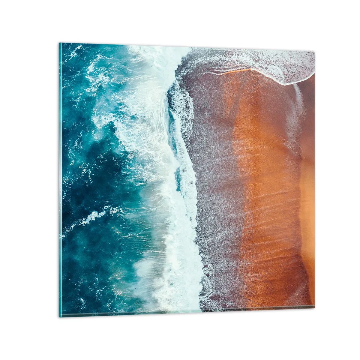Quadro em vidro - Toque do oceano - 70x70 cm