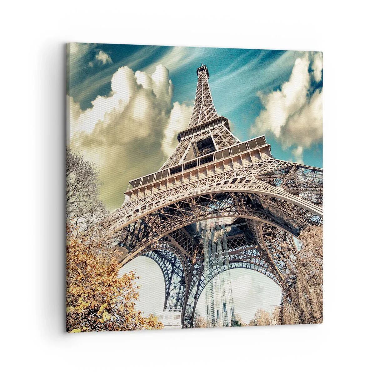 Quadro em tela - E no outono em Paris... - 50x50 cm