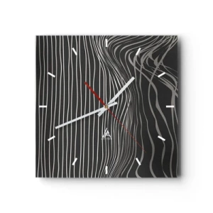 Relógio de parede - Relógio em vidro - Ritmo e sotaque - 30x30 cm