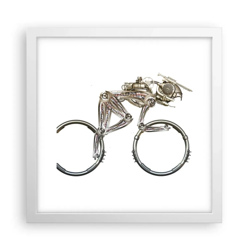 Pôster em moldura branca - Uma ótima máquina - 30x30 cm