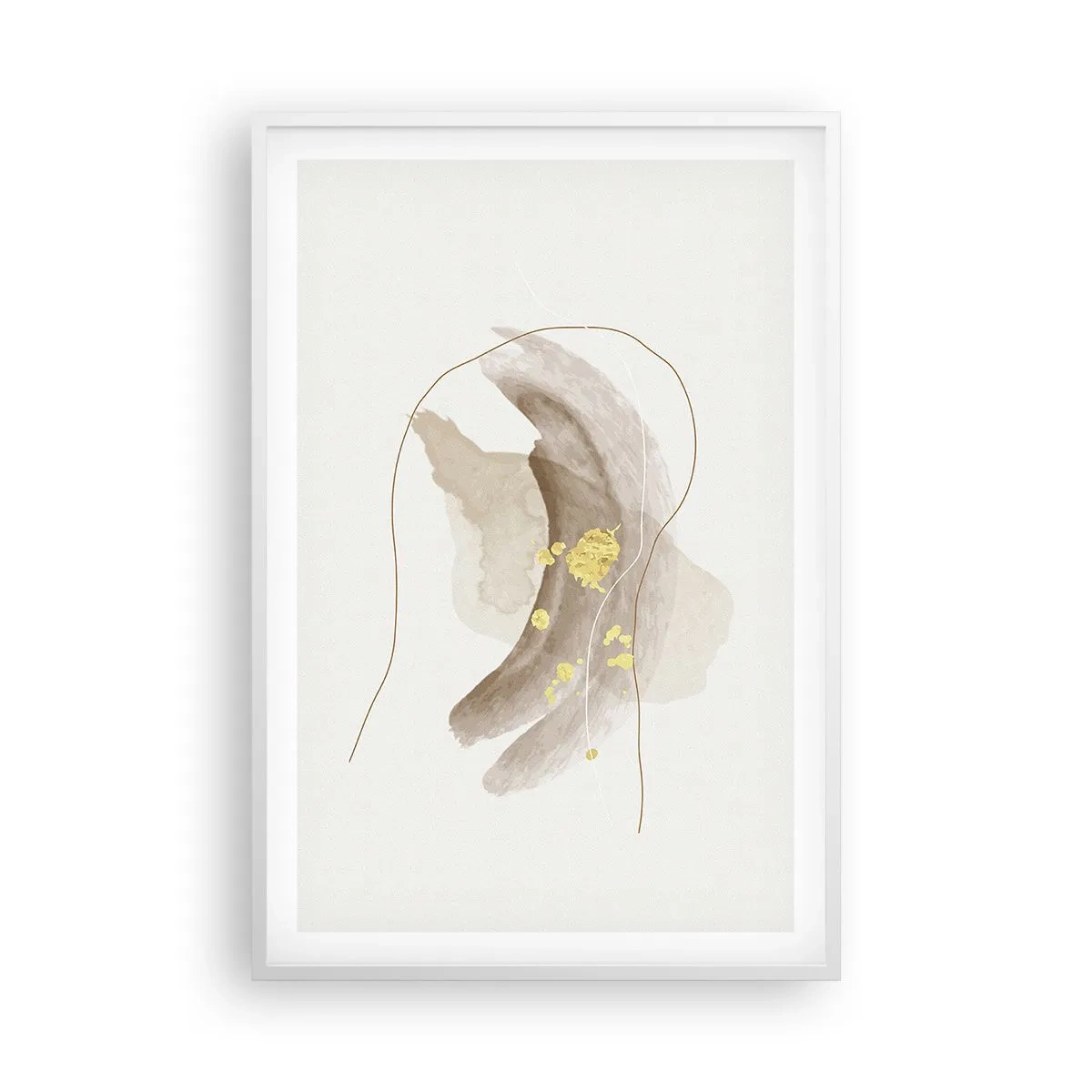 Pôster em moldura branca - Encontrado no espaço - 61x91 cm