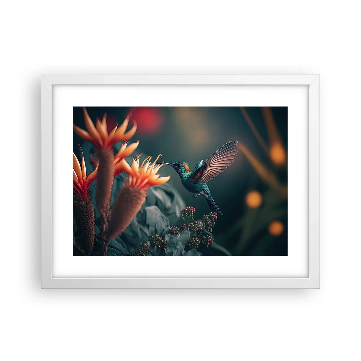 Pôster em moldura branca - Uma vida verdadeiramente colorida - 40x30 cm