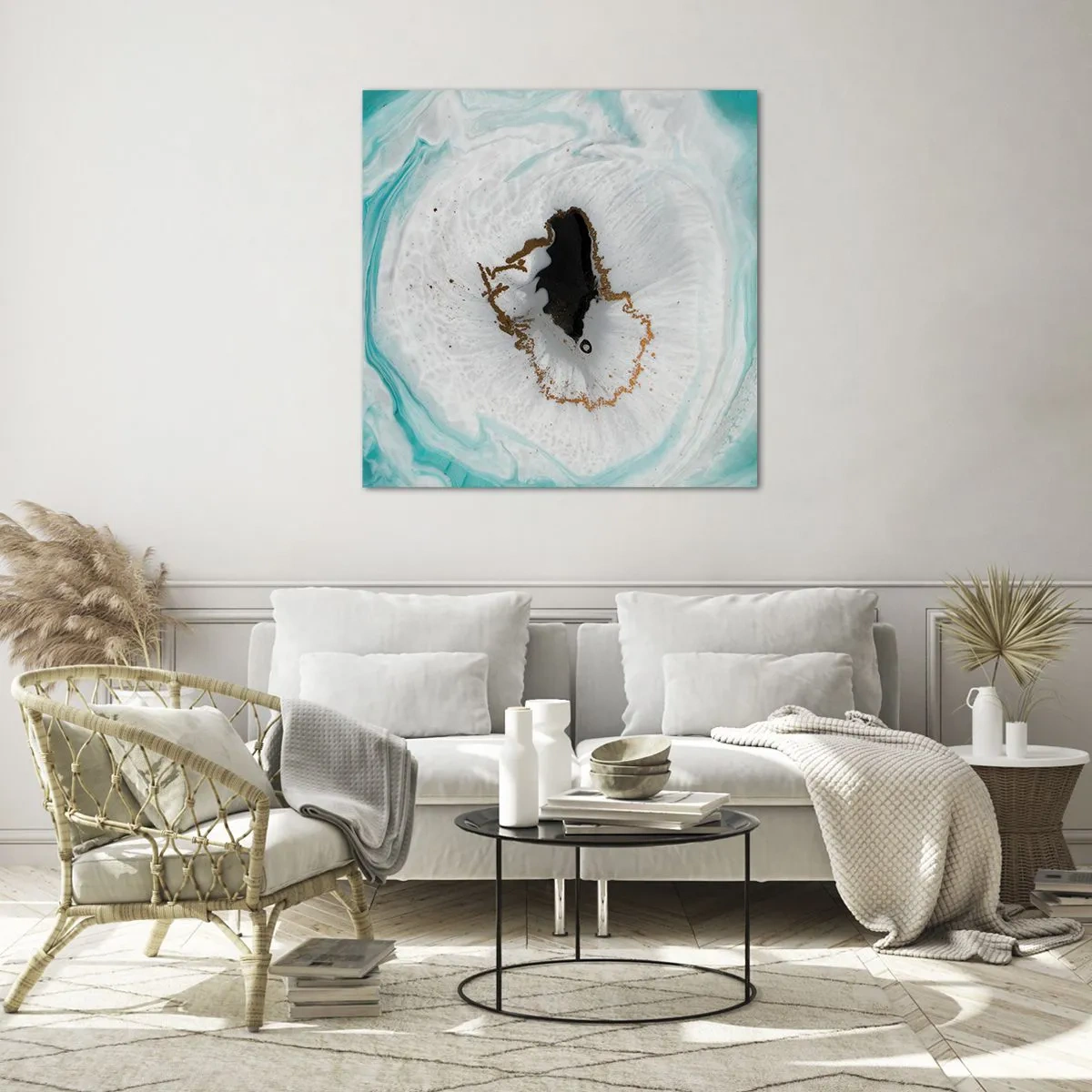 Quadro em vidro - Penetrar no interior - 50x50 cm