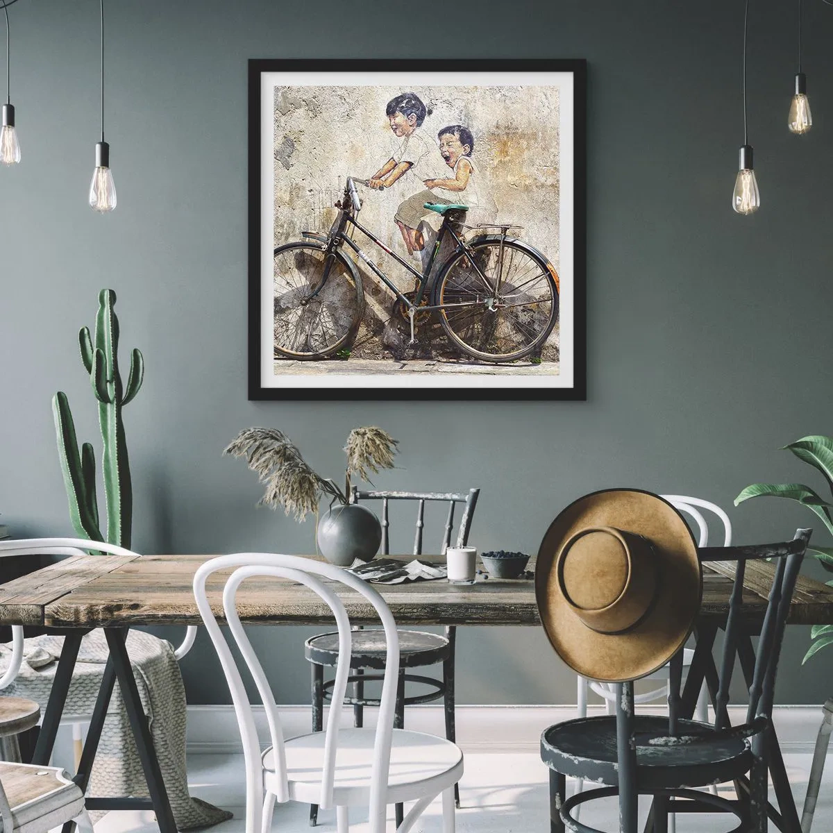 Pôster com moldura preta - Verdadeiro ou falso? - 40x40 cm