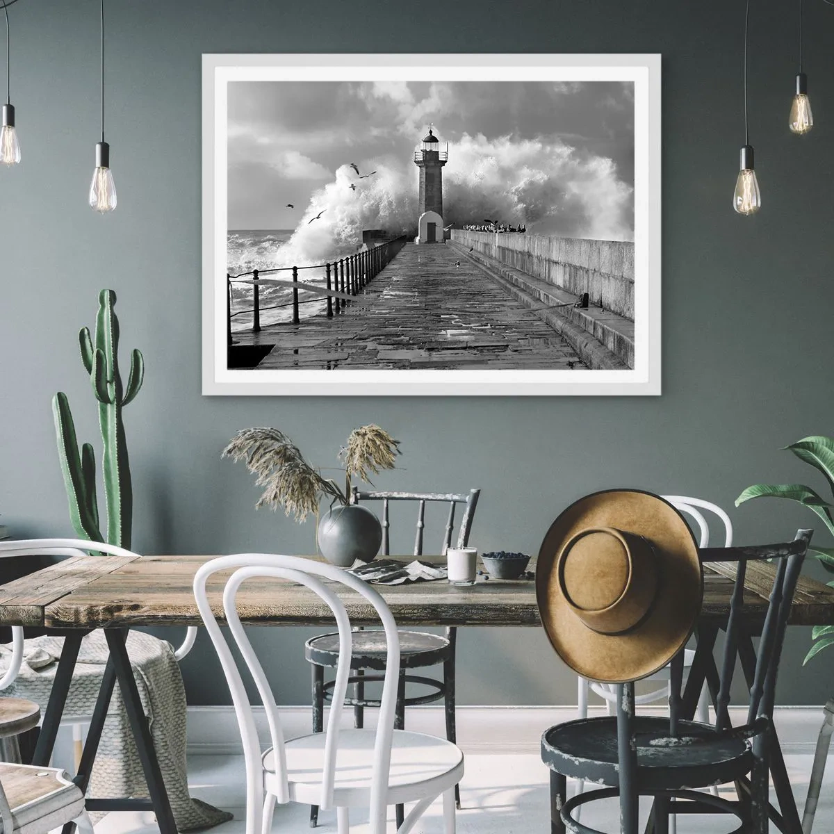 Pôster em moldura branca - Destemida - 91x61 cm