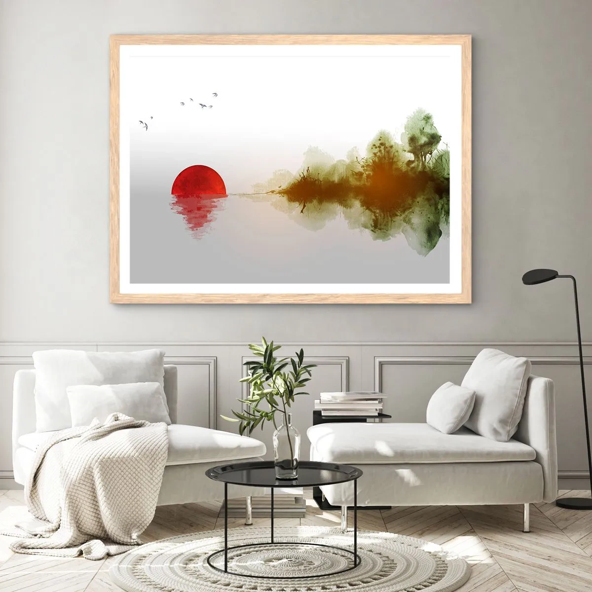 Pôster com moldura de carvalho claro - Uma promessa de paz - 91x61 cm