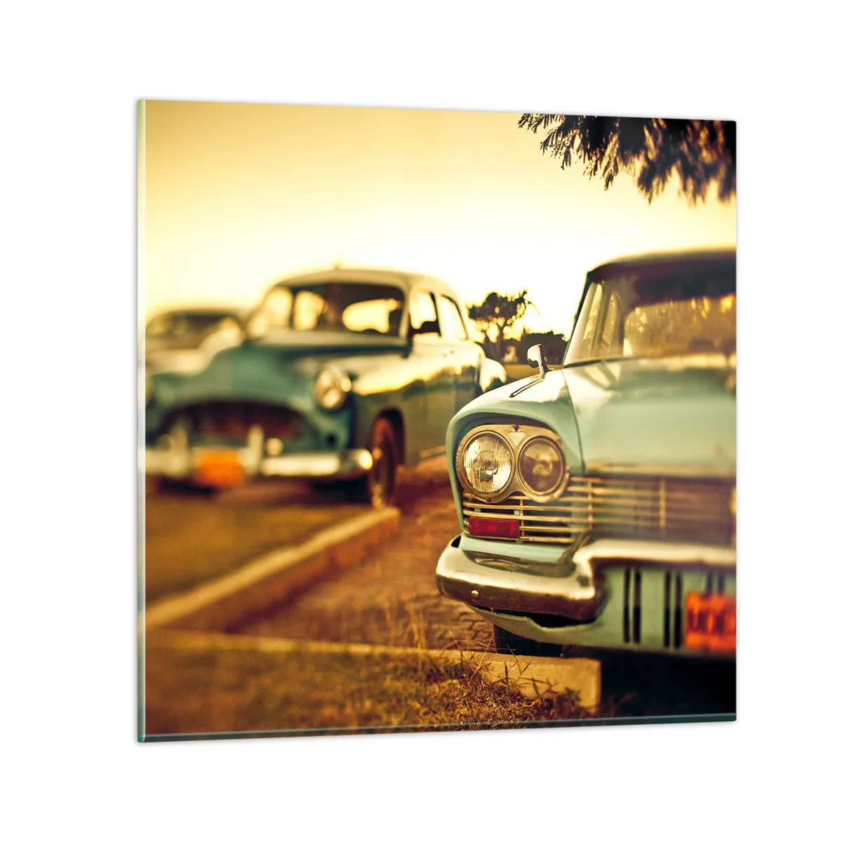 Quadro em vidro - Vamos esperar para ver - 50x50 cm