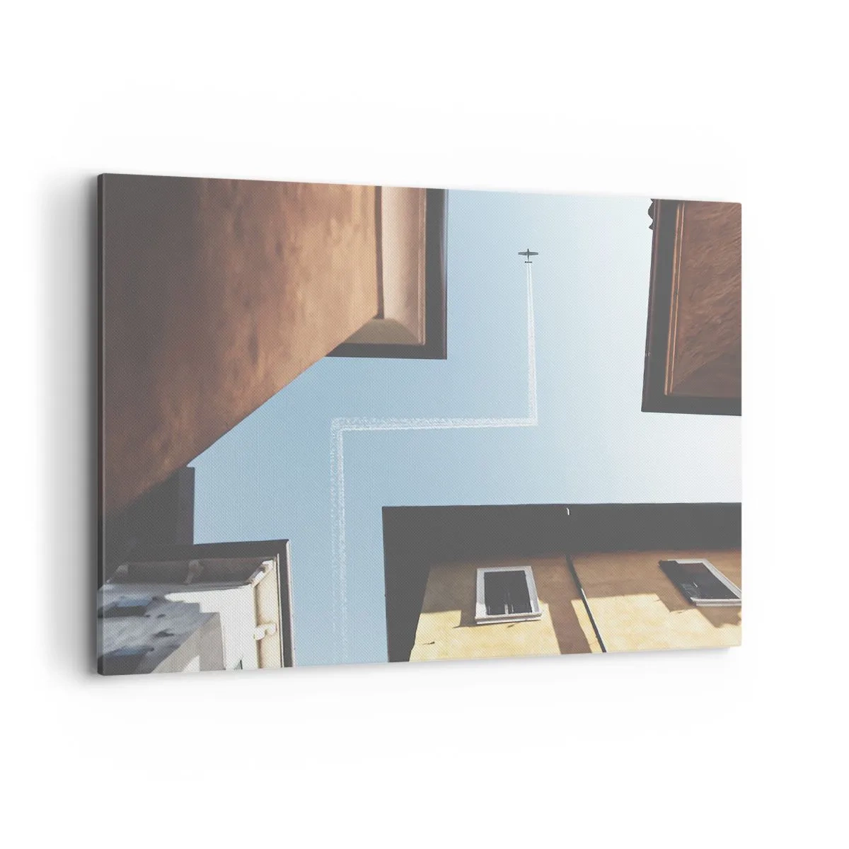 Quadro em tela - Acima do labirinto da cidade - 120x80 cm