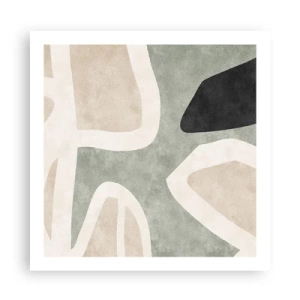 Pôster - Composição com motivo preto - 60x60 cm