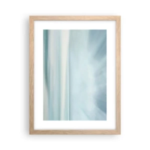 Pôster com moldura de carvalho claro - Paz ao horizonte - 30x40 cm