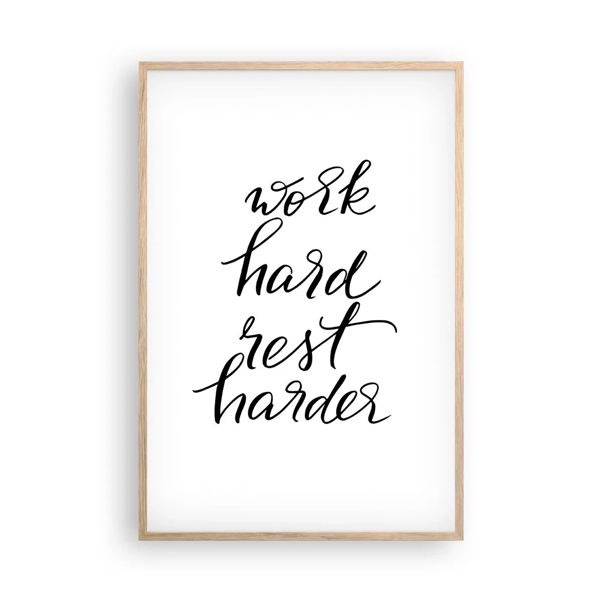 Pôster com moldura de carvalho claro - Equilíbrio da vida - 61x91 cm