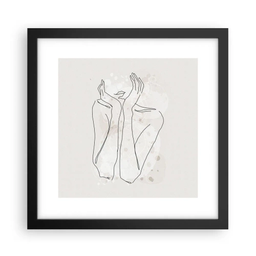 Pôster com moldura preta - Momento de sonho - 30x30 cm