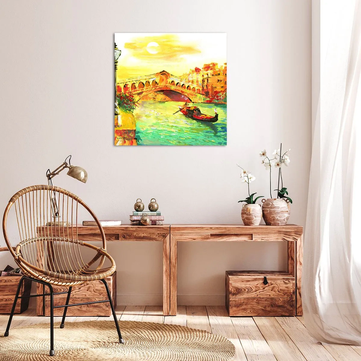 Quadro em tela - Romaria dos amantes - 40x40 cm