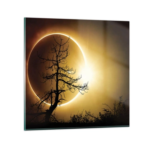 Quadro em vidro - Eclipse total - 60x60 cm